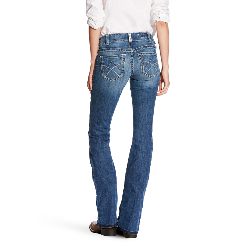 Ariat Ladies R.E.A.L Mid Rise Jasmine Stretch Boot Cut Jeans – Lowry's ...