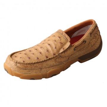 Menâ€™s Twisted X Ostrich Slip-On Driving Moc – Lowry's Western Shop