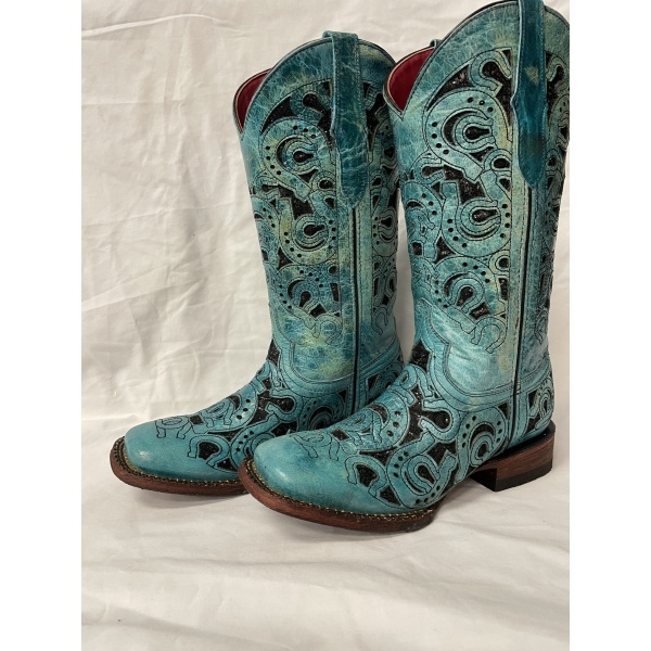 Ferrini Turquoise Horseshoe Boot – Lowry's Western Shop